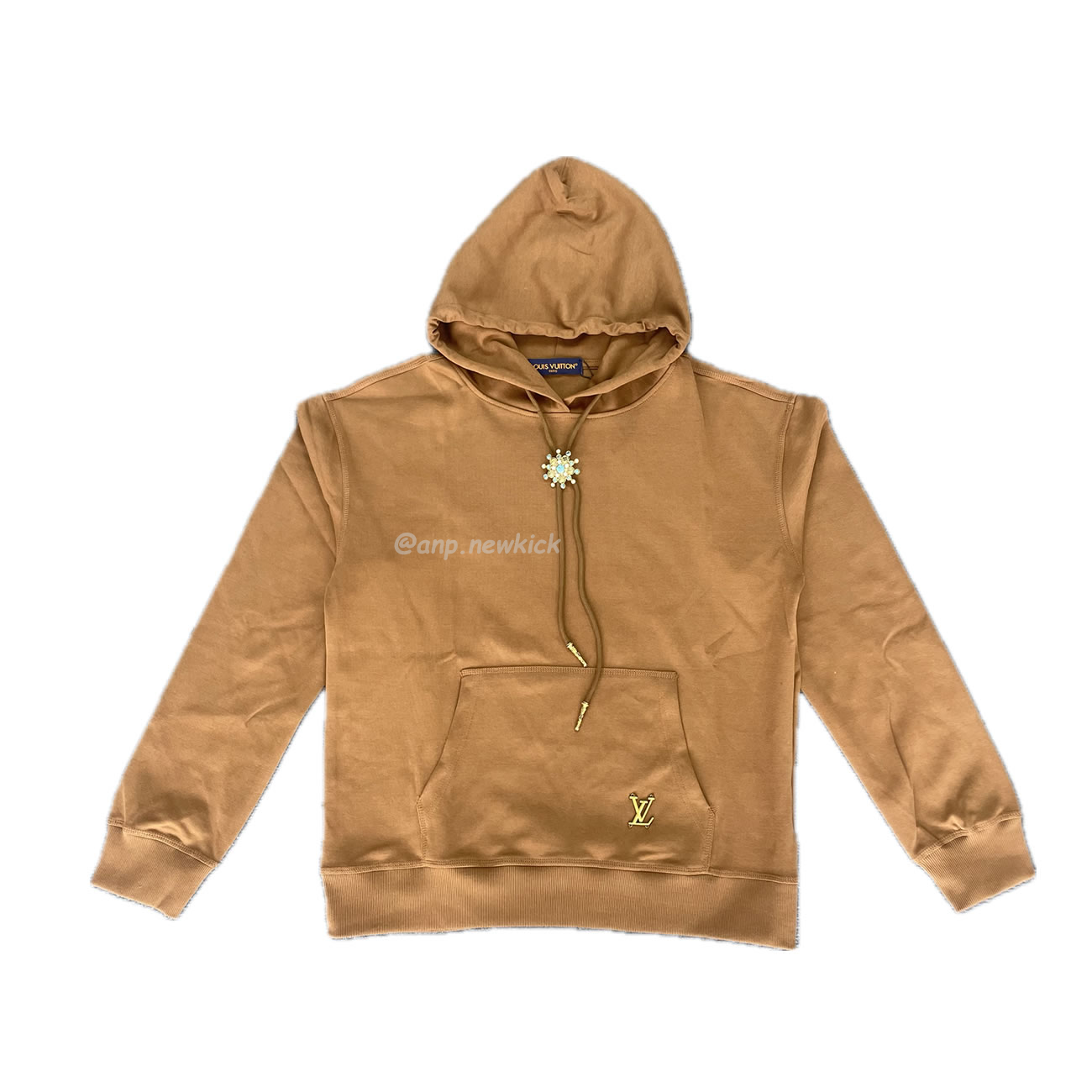 Louis Vuitton Turquoise Sunflower Drawstring Hoodie (1) - newkick.app